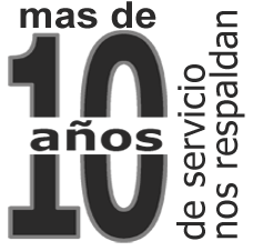 10 a&ntilde;os de servicio nos respaldan